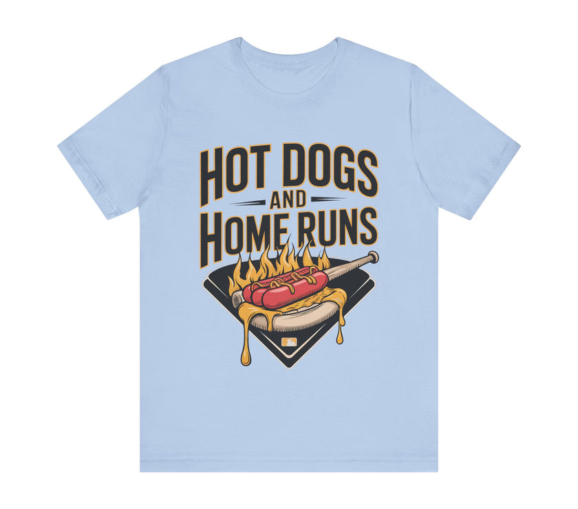 Hot Dogs and Home Runs - Funny Baseball and Foodie T-Shirt