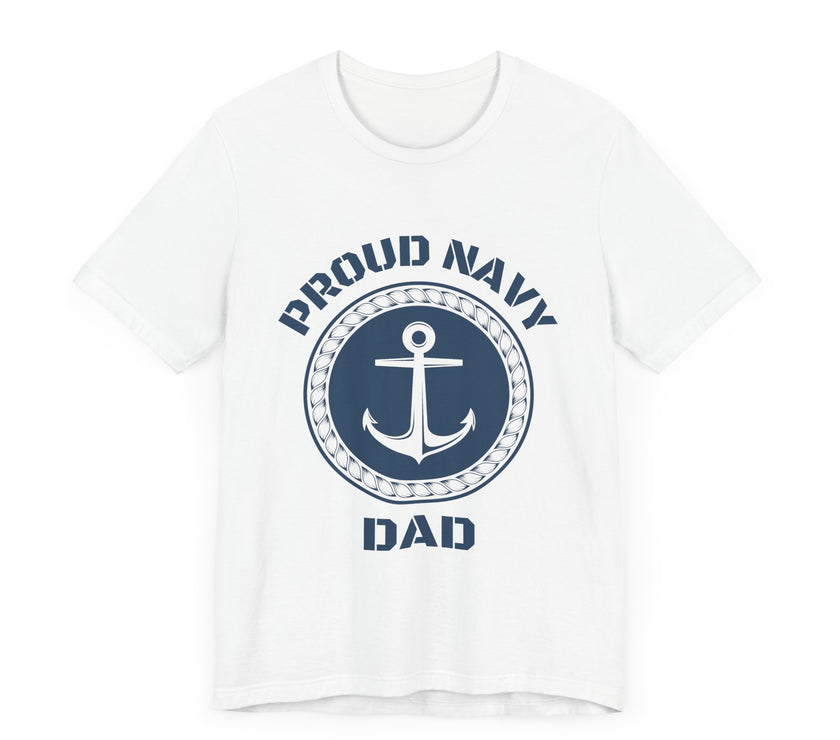 Proud Navy Dad - Anchor Design T-Shirt