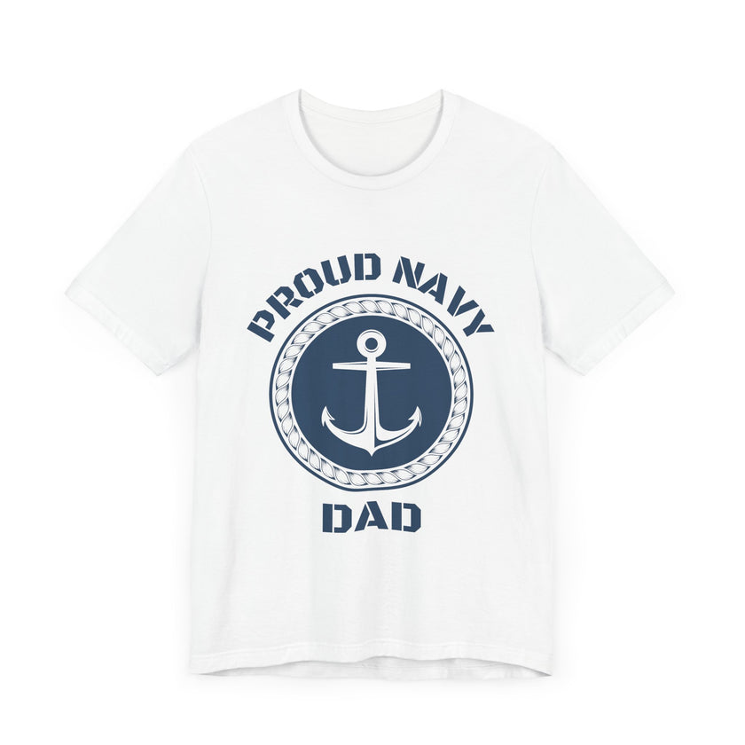 Proud Navy Dad - Anchor Design T-Shirt