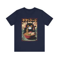 Ramen-Loving Cat Retro Japanese T-Shirt – Funny Cat Noodle Lover Design