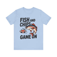 Fish and Chips: Game On - Funny Fishing and Gaming T-Shirt