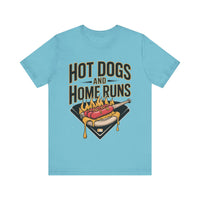 Hot Dogs and Home Runs - Funny Baseball and Foodie T-Shirt