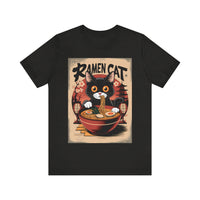 Ramen Cat Japanese Graphic T-Shirt – Vintage Black Cat Noodle Lover Tee