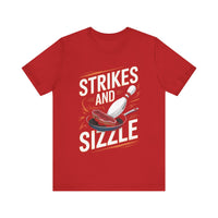 Strikes and Sizzle - Funny Bowling and Steak T-Shirt