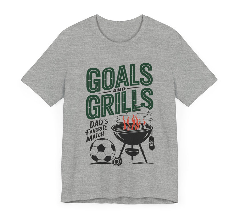 Goals and Grills Soccer Lover Dad T-Shirt