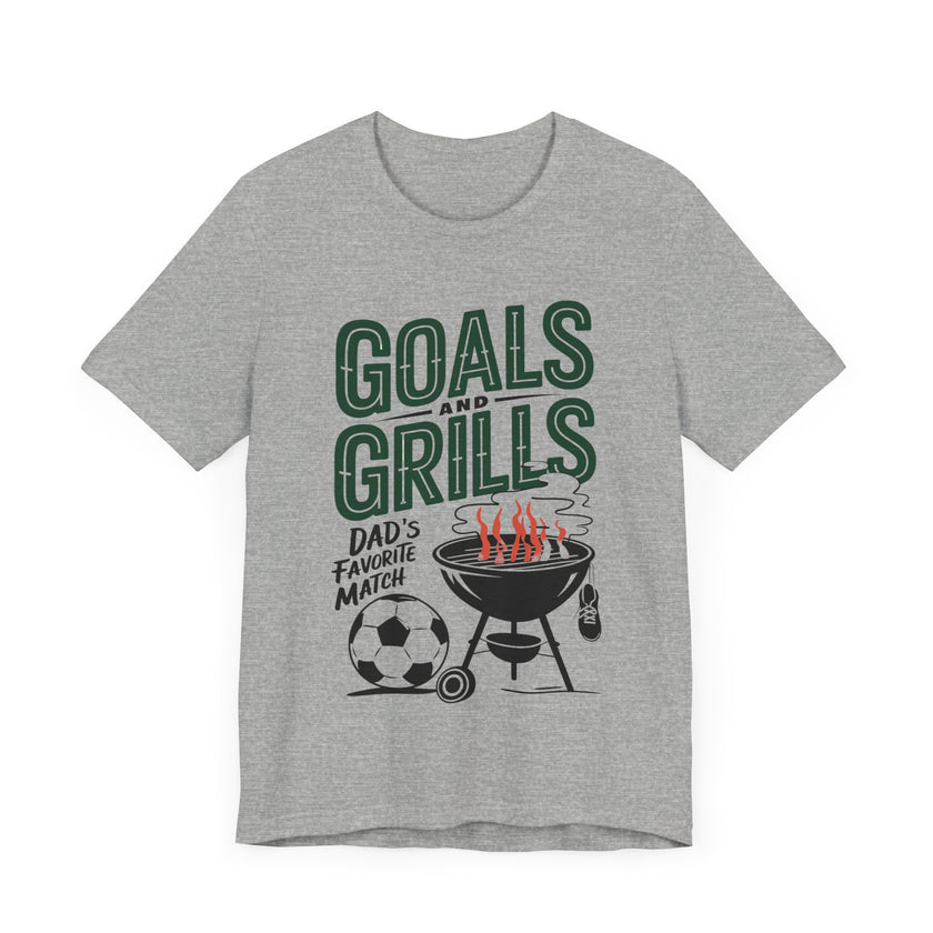 Goals and Grills Soccer Lover Dad T-Shirt