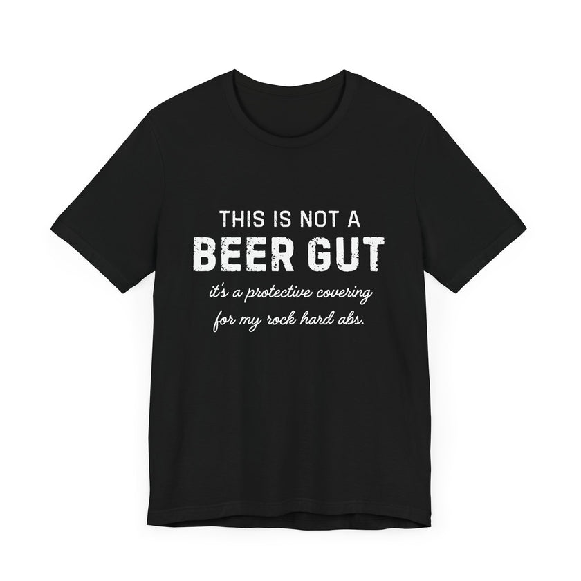 Beer Gut Protective Abs T-Shirt - Hilarious Fitness Humor