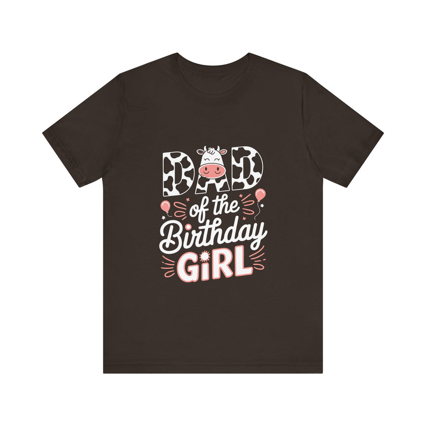 Dad of the Birthday Girl - Cow-Themed Design