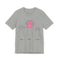 Rock Paper Scissors Cat Paw T-Shirt – Cute Minimalist Feline Humor Tee