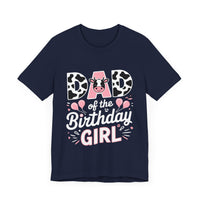 Dad of the Birthday Girl T-Shirt - Adorable Cow-Themed Design