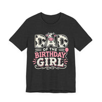 Dad of the Birthday Girl T-Shirt - Adorable Cow-Themed Design