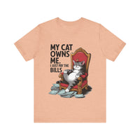 My Cat Owns Me, I Just Pay the Bills - Funny Black Cat T-shirt