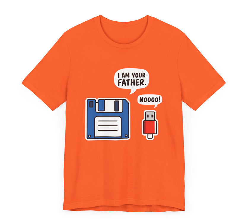 I Am Your Father. Noooo! - Funny USB and Floppy Disk Tech Humor T-Shirt