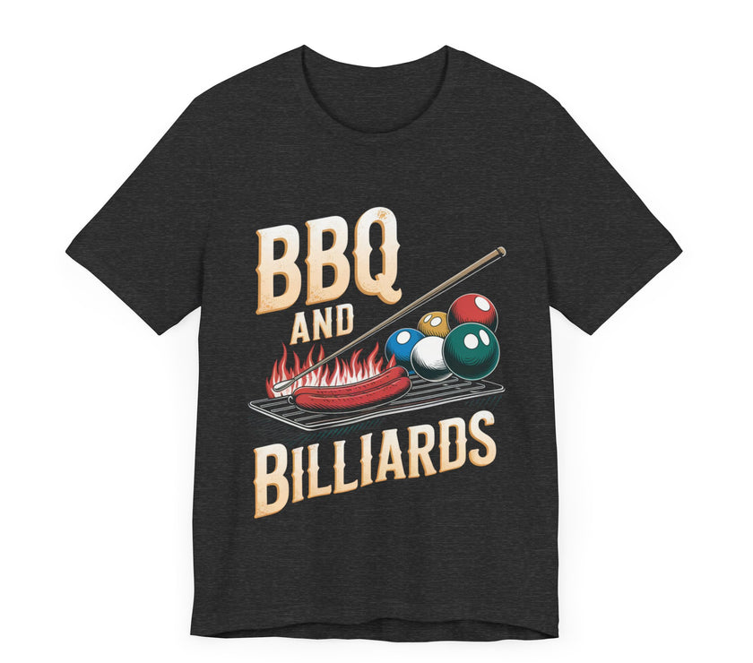 BBQ and Billiards - Funny Grill and Pool T-Shirt