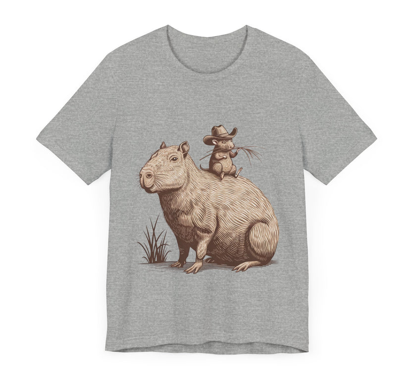 Funny Capybara and Rodent Buddy - Adorable and Humorous