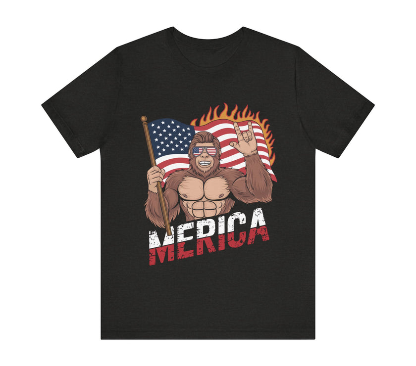 Merica - Funny Bigfoot US Flag