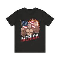 Merica - Funny Bigfoot US Flag