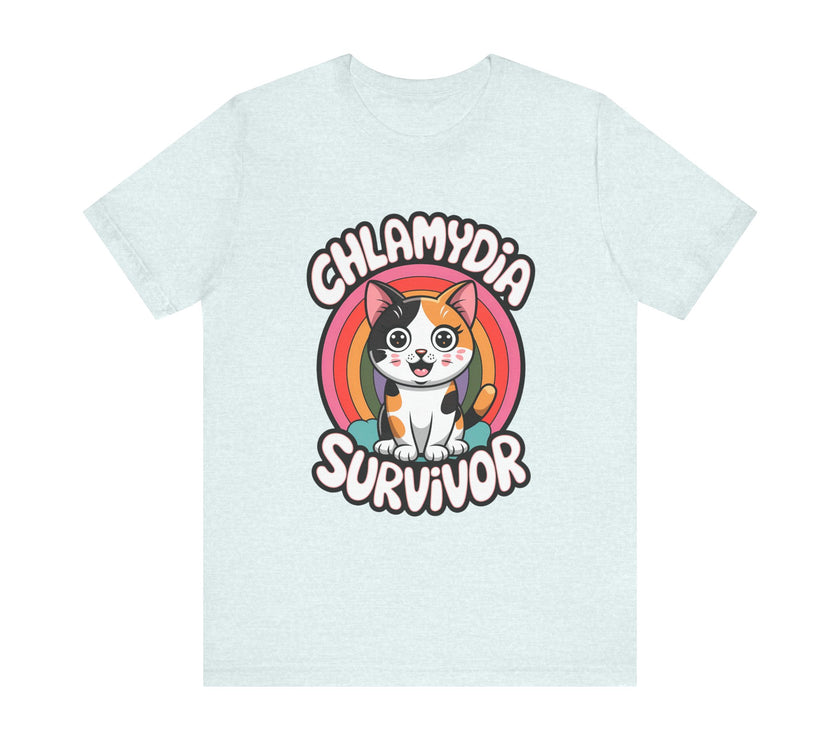 "Chlamydia Survivor" Cute Cat T-Shirt