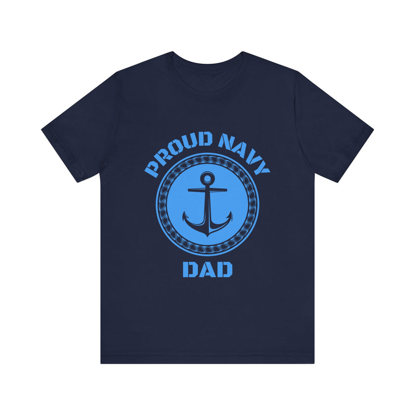 Proud Navy Dad - Anchor Design T-Shirt