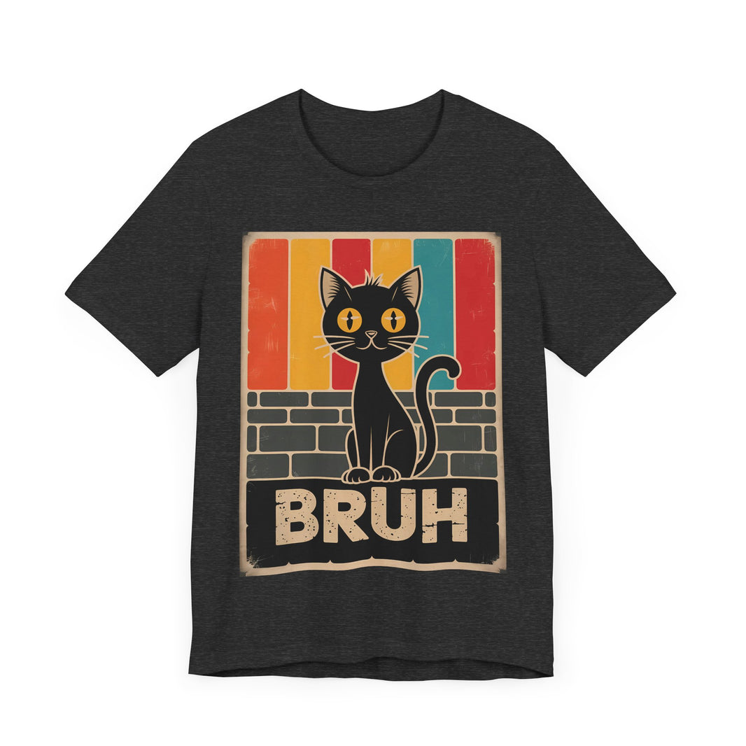 BRUH - Funny Black Cat T-Shirt