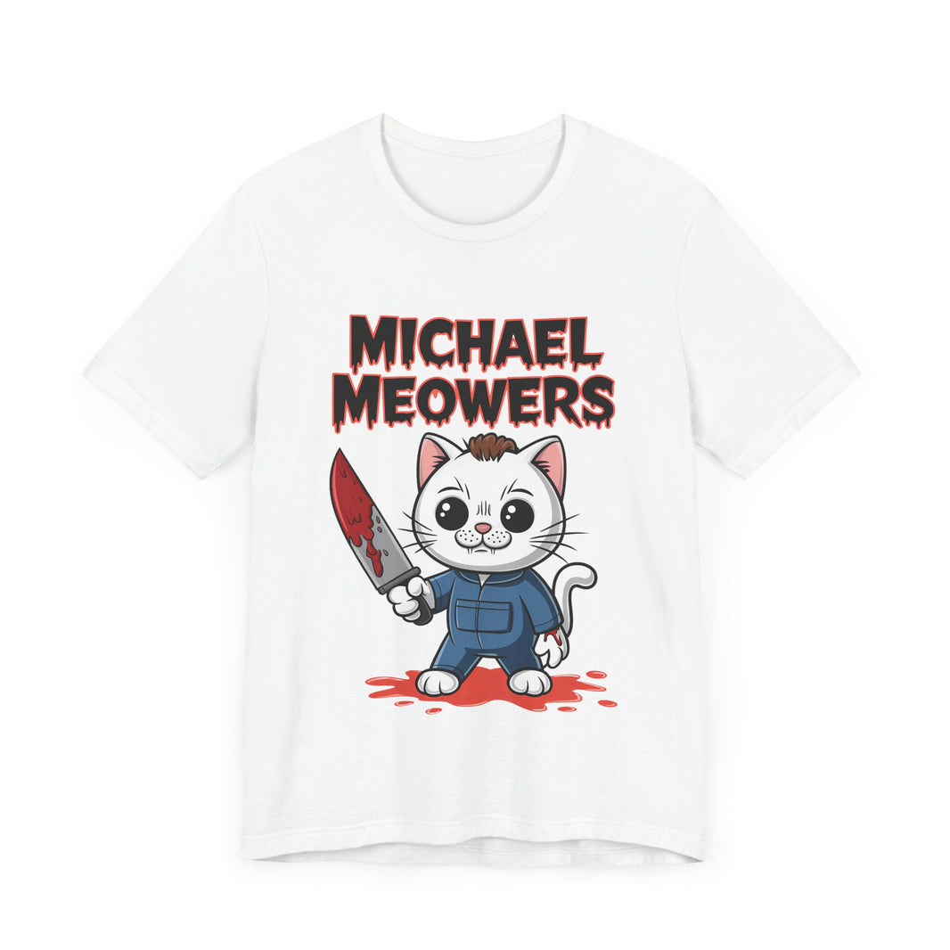 Michael Meowers - Funny Cute Cat with Knife Parody T-Shirt