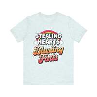 "Stealing Hearts, Blasting Farts" Fun Rainbow T-Shirt