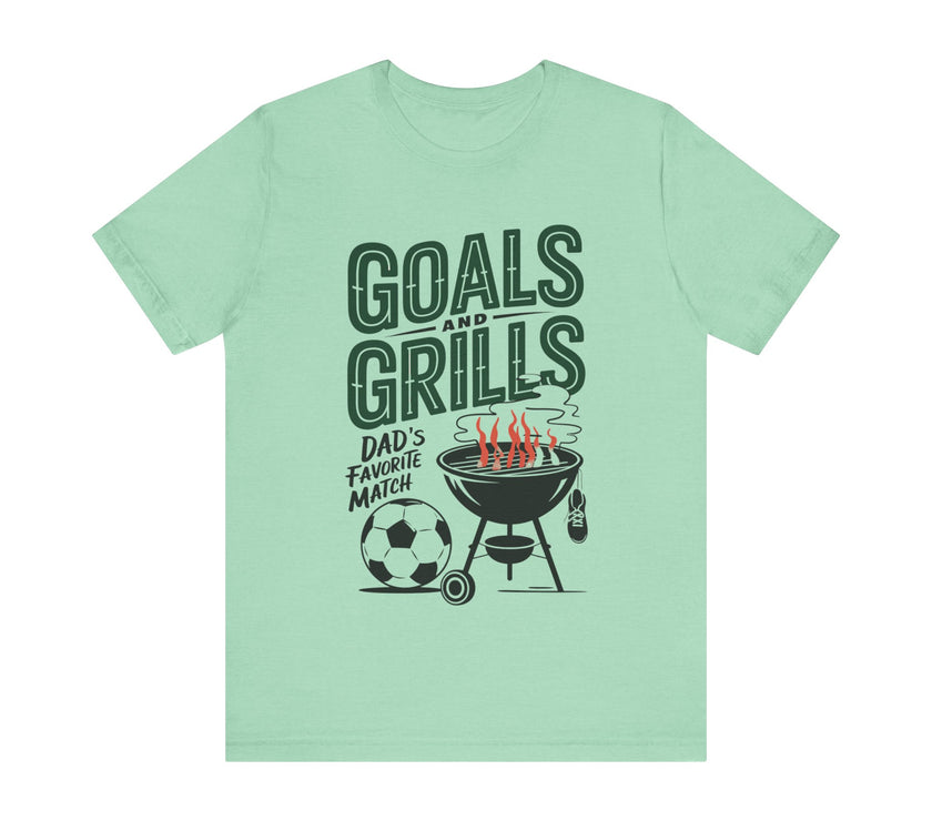 Goals and Grills Soccer Lover Dad T-Shirt