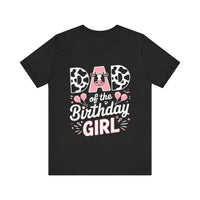 Dad of the Birthday Girl T-Shirt - Adorable Cow-Themed Design