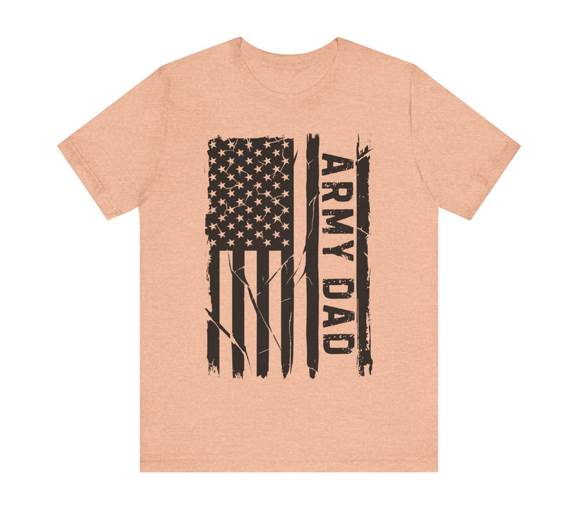 Army Dad T-Shirt - Patriotic American Flag Design