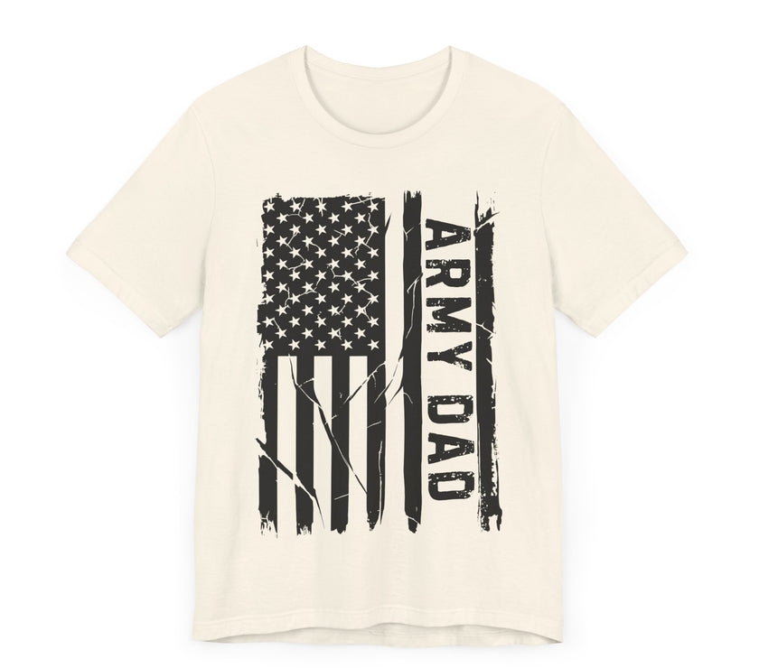 Army Dad T-Shirt - Patriotic American Flag Design