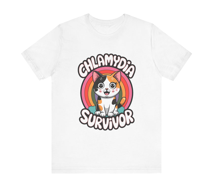 "Chlamydia Survivor" Cute Cat T-Shirt