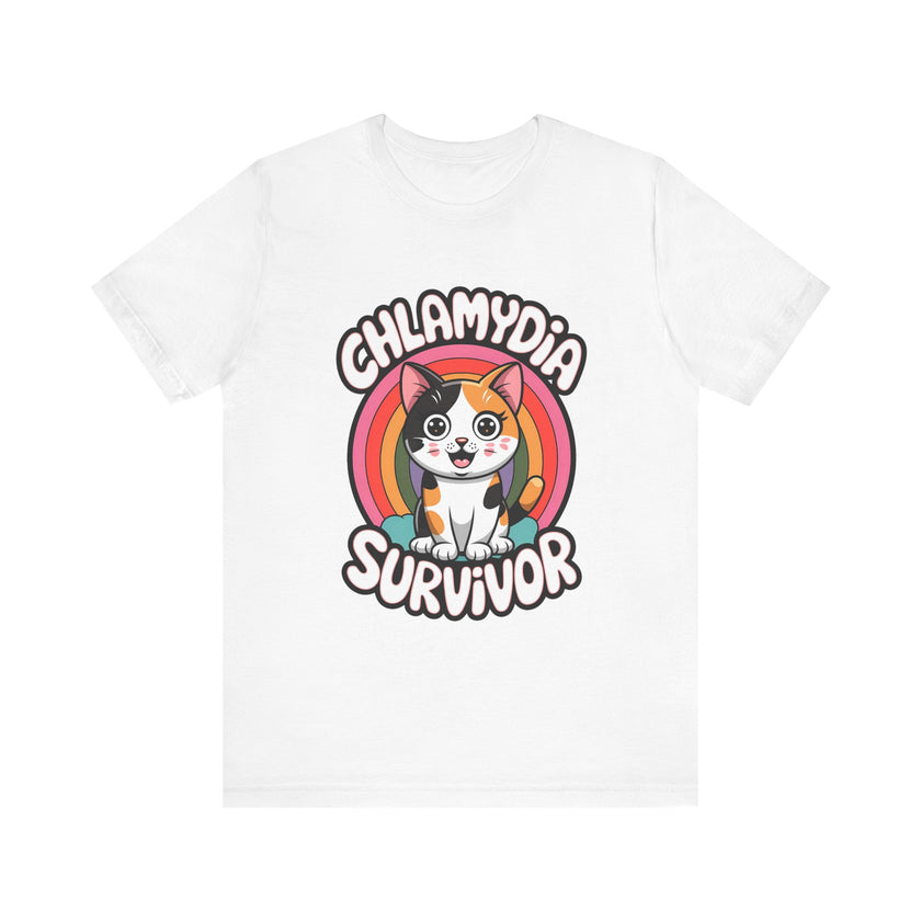 "Chlamydia Survivor" Cute Cat T-Shirt