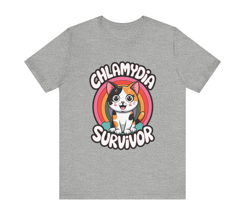 "Chlamydia Survivor" Cute Cat T-Shirt