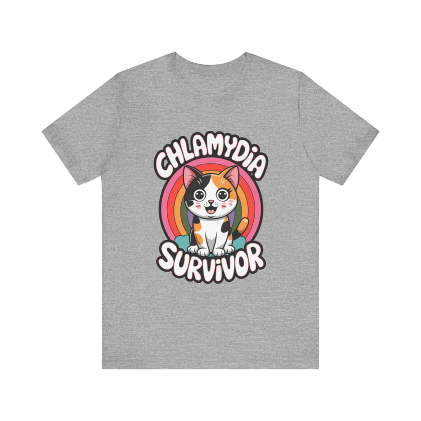 "Chlamydia Survivor" Cute Cat T-Shirt