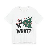 What? - Funny Christmas Cat T-Shirt