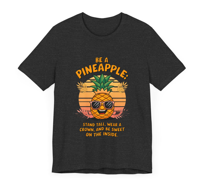 Be a Pineapple - Funny and Uplifting Unisex T-Shirt