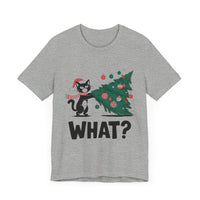 What? - Funny Christmas Cat T-Shirt