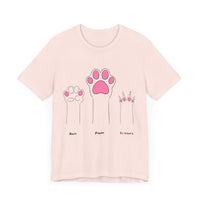 Rock Paper Scissors Cat Paw T-Shirt – Cute Minimalist Feline Humor Tee