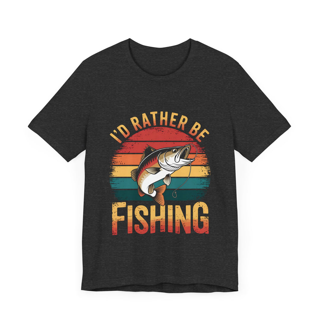 I'd Rather Be Fishing T-Shirt - Retro Fisherman Design