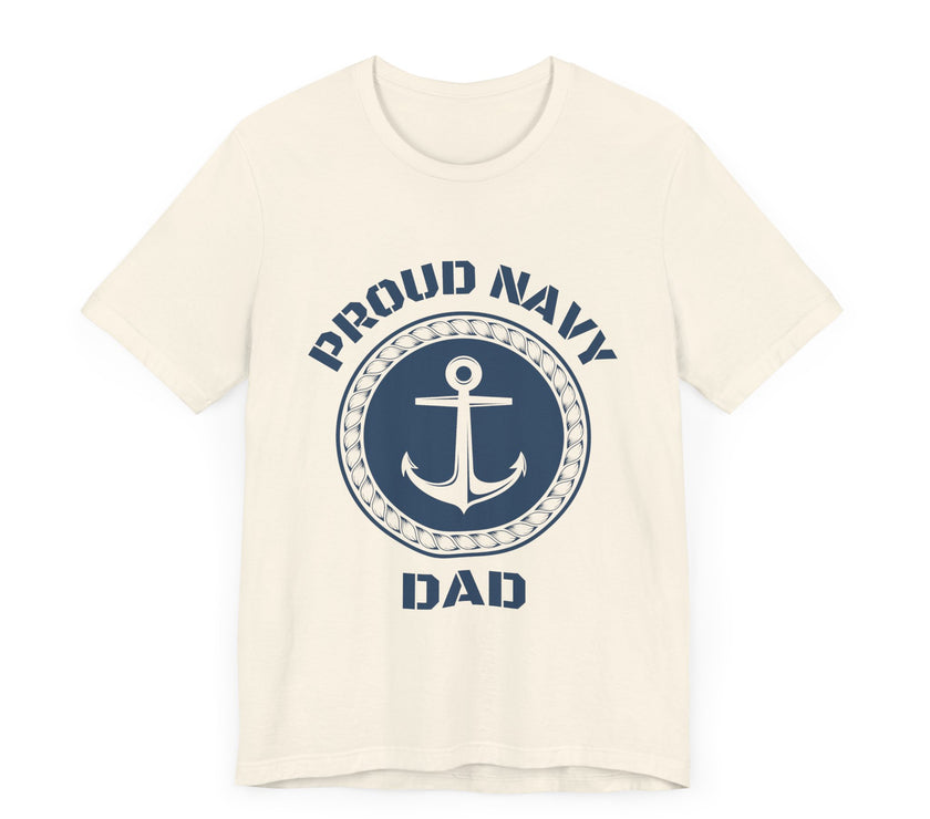 Proud Navy Dad - Anchor Design T-Shirt