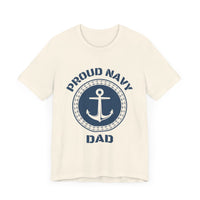 Proud Navy Dad - Anchor Design T-Shirt