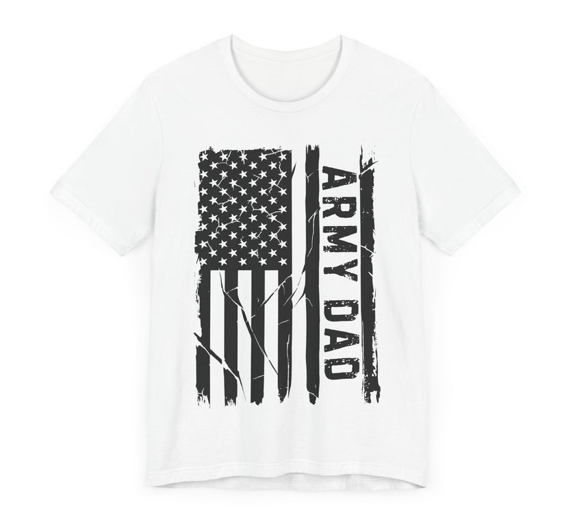 Army Dad T-Shirt - Patriotic American Flag Design