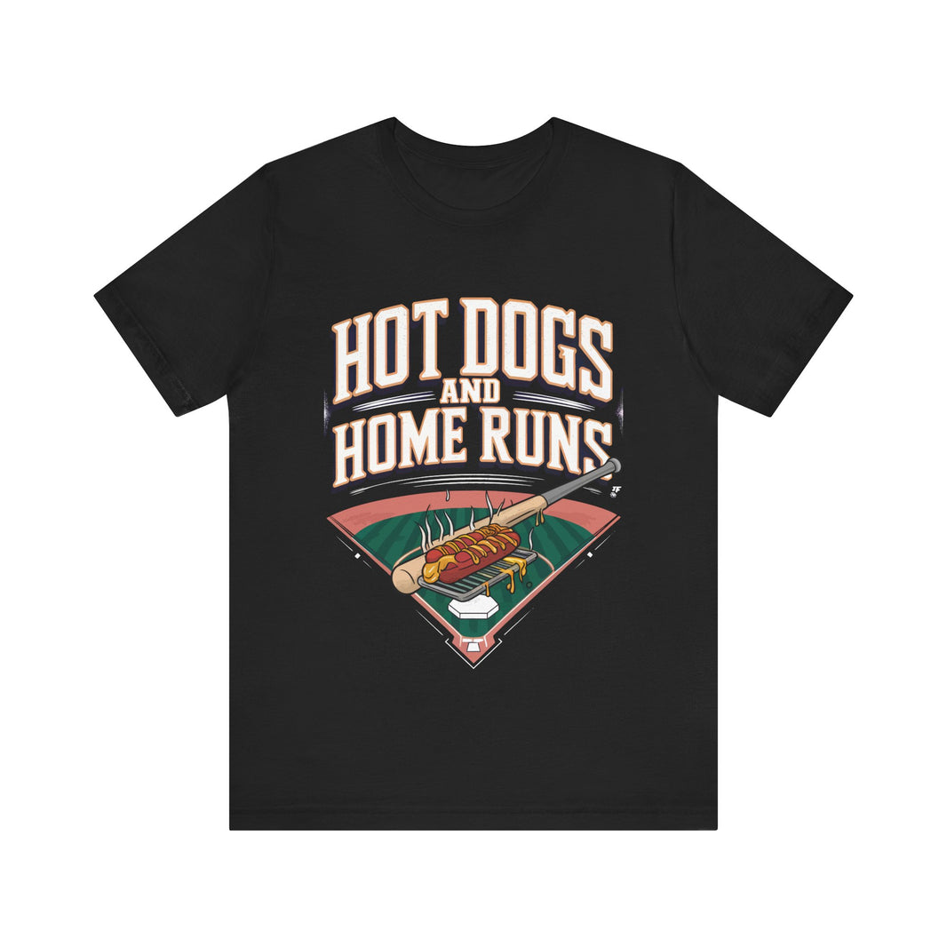 Hot Dogs and Home Runs - Funny Baseball and Food T-Shirt