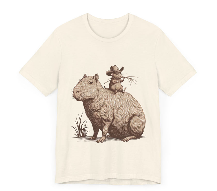 Funny Capybara and Rodent Buddy - Adorable and Humorous