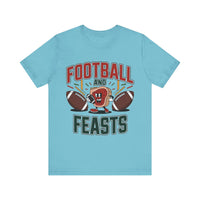 Football Feasts - Funny Rugby and Steak T-Shirt