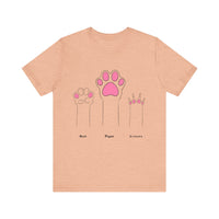 Rock Paper Scissors Cat Paw T-Shirt – Cute Minimalist Feline Humor Tee