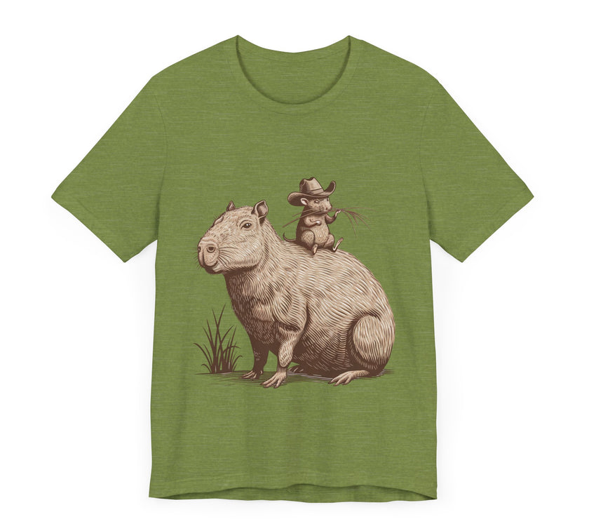 Funny Capybara and Rodent Buddy - Adorable and Humorous