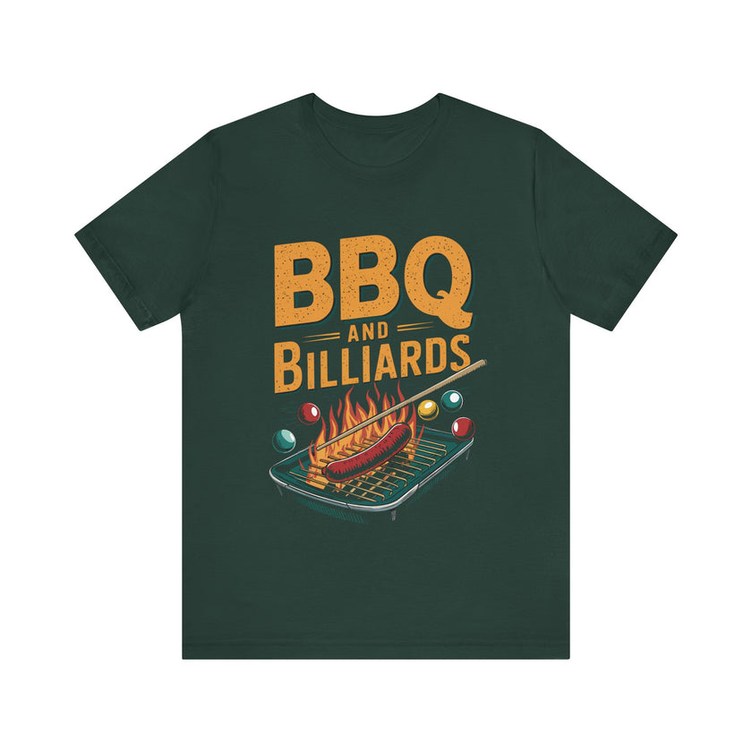 BBQ and Billiards - Funny Grill and Pool T-Shirt