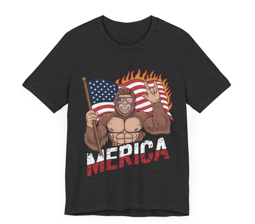 Merica - Funny Bigfoot US Flag