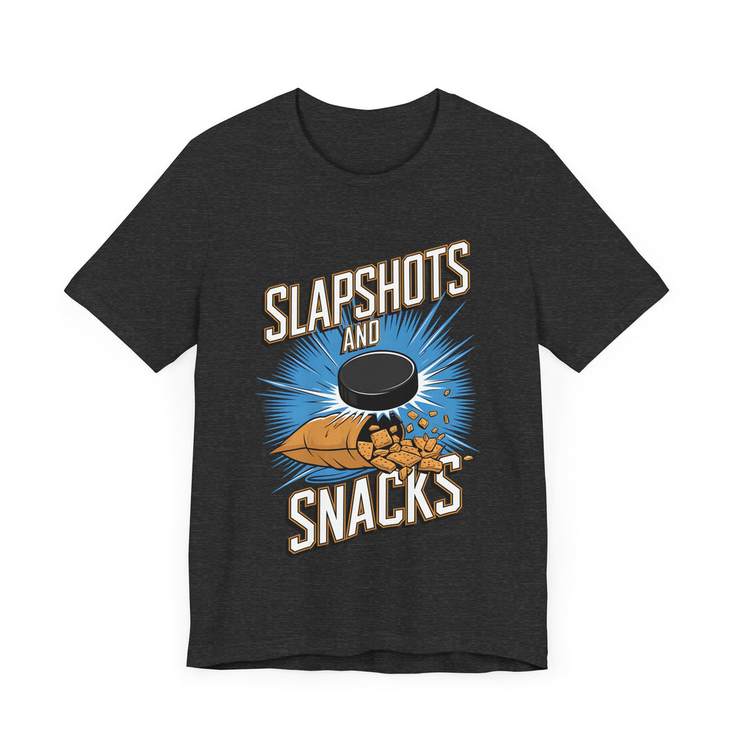 Slapshots and Snacks - Funny Hockey T-Shirt